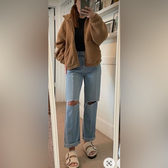 Nine West Zip Up Teddy Jacket size Large - Picture 2 of 6